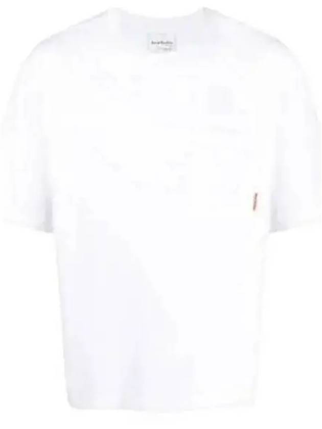 Pink Label Crew Neck Short Sleeve T-Shirt White - ACNE STUDIOS - BALAAN 2