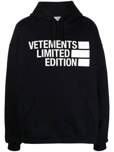 Men's Limited Edition Big Logo Hoodie Black - VETEMENTS - BALAAN 1