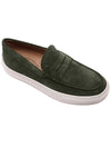 Men's Suede Loafers Dark Green - TOD'S - BALAAN 4