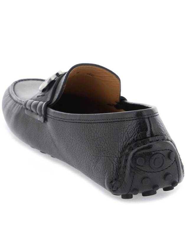 Gancini Ornament Driving Shoes Black - SALVATORE FERRAGAMO - BALAAN 4