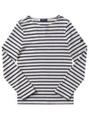 Long sleeved T shirt 9858 ECRU MARINE 50 Mingquire Modern Stripe Men s Women - SAINT JAMES - BALAAN 2