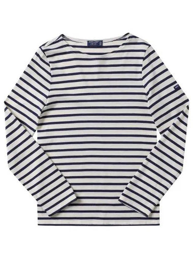 9858 ECRU MARINE Minquire Modern Stripe Long Sleeve T Shirt - SAINT JAMES - BALAAN 1