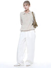 button wide jeans white - CHANCE'S NOI - BALAAN 7