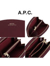 Half Moon Demi Rune Small Coin Card Wallet Burgundy - A.P.C. - BALAAN.