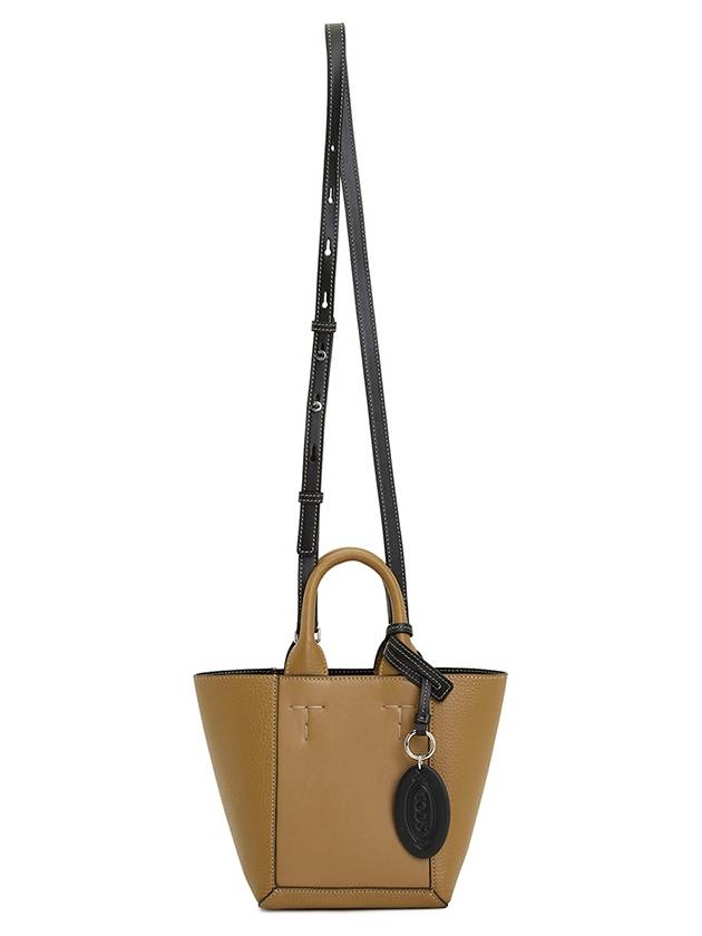 Double Up Leather Tote Bag Brown - TOD'S - BALAAN 7