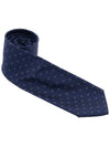 Men's Gancini Silk Tie Navy - SALVATORE FERRAGAMO - BALAAN 3