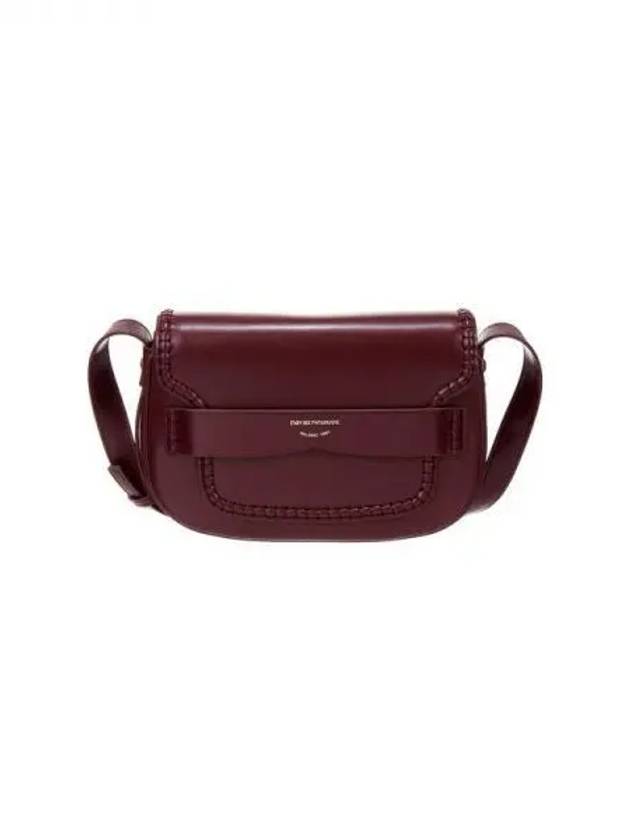 Women s Curve Flap Leather Shoulder Bag Burgundy 270561 - EMPORIO ARMANI - BALAAN 1