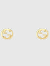 Interlocking G Stud Earrings Gold - GUCCI - BALAAN 4