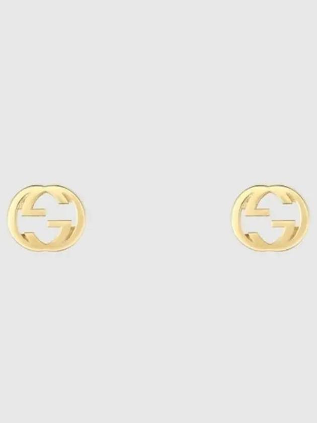 Interlocking G Stud Earrings Gold - GUCCI - BALAAN 4