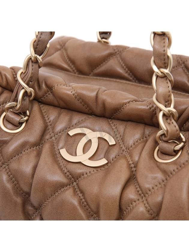 Limited bubble quilt chain shoulder bag A35615 brown gold plated - CHANEL - BALAAN 6