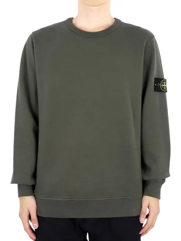 Wappen Patch Crew Neck Cotton Sweatshirt Musk Green - STONE ISLAND - BALAAN 3