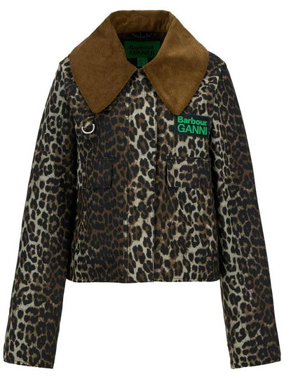 Ganni Leopard Print Waxed Jacket - BARBOUR - BALAAN 2