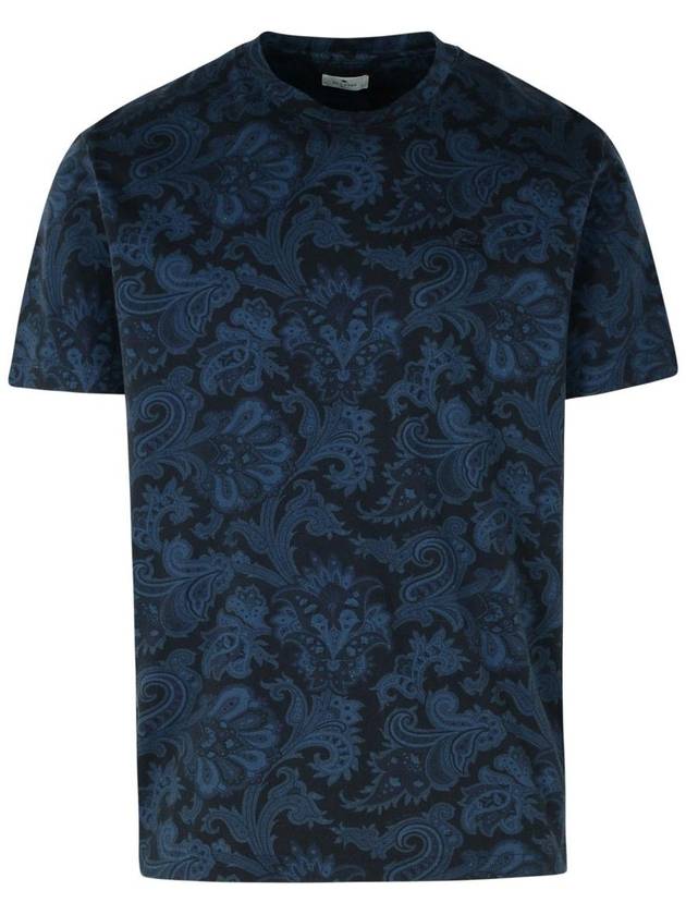 Etro Blue Cotton T-Shirt - ETRO - BALAAN 1