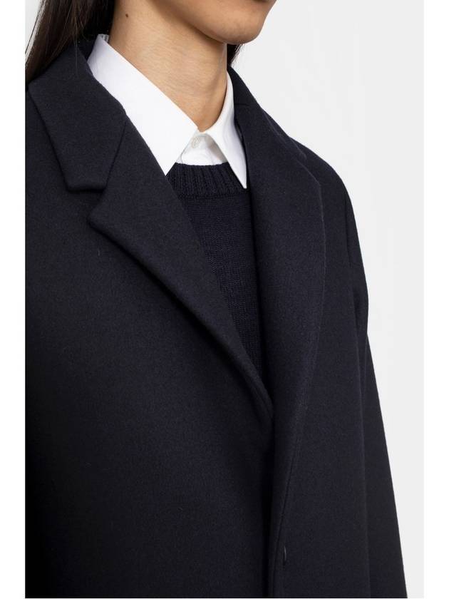 Wool Single Coat Navy - JIL SANDER - BALAAN 6