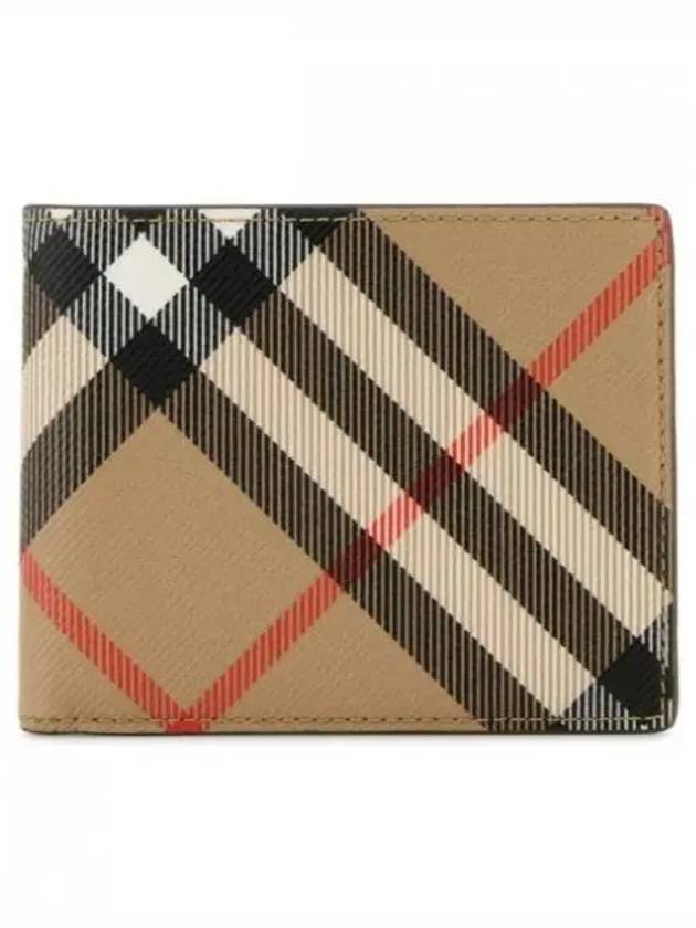 Check Slim Bifold Half Wallet Sand - BURBERRY - BALAAN 2