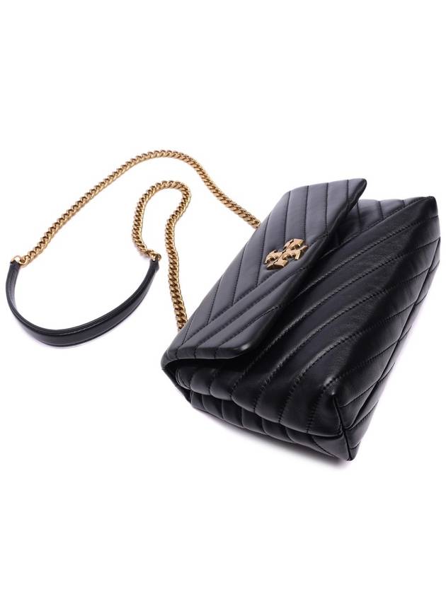 Kira Chevron Convertible Strap Small Shoulder Bag Black - TORY BURCH - BALAAN 6