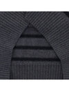 Men's Heart Logo Striped Turtleneck Grey - AMI - BALAAN 9