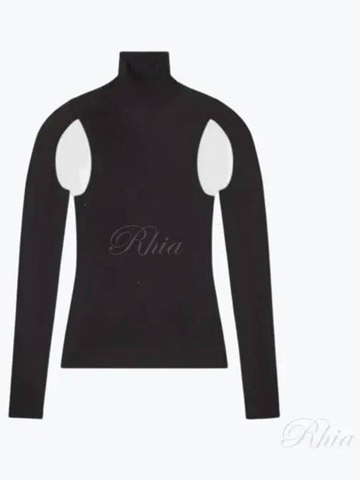 Air Turtleneck Long Sleeve T-Shirt Black - HELMUT LANG - BALAAN 2