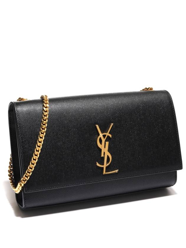 Monogram Kate Chain Gold Hardware Medium Cross Bag Black - SAINT LAURENT - BALAAN 2