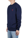 Small Heart Logo Sweatshirt Navy - AMI - BALAAN 4