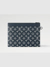 Men's Pochette To Go Monogram Shadow Leather Pouch Bag Ink Blue - LOUIS VUITTON - BALAAN 6