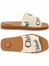 Woody Logo Canvas Strap Flat Mule White - CHLOE - BALAAN 2