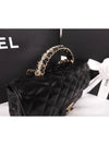 Top Handle Lambskin Cross Bag Black - CHANEL - BALAAN 5