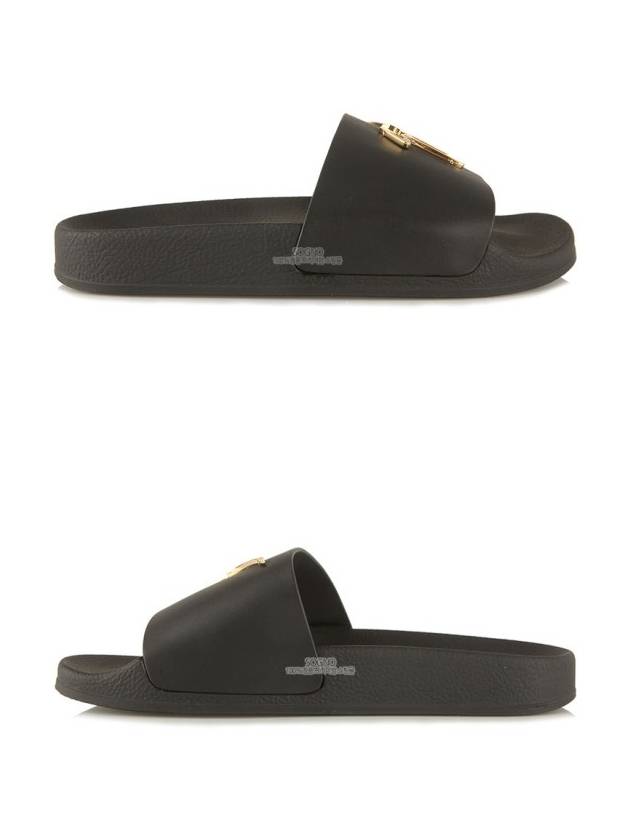 19FW RM90068 007 Gold Logo Slippers Black Men’s Shoes TR - GIUSEPPE ZANOTTI - BALAAN 5