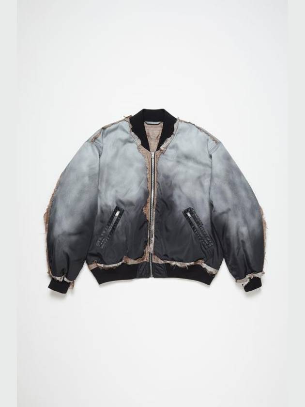 Distressed Effect Bomber Jacket Faded Black - ACNE STUDIOS - BALAAN 2