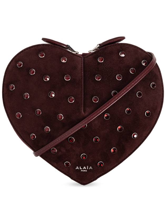 Alaïa Shoulder Bag Le Coeur, Women's, Burgundy - ALAIA - BALAAN 1