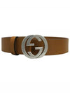 Interlocking Leather Belt Brown - GUCCI - BALAAN 2