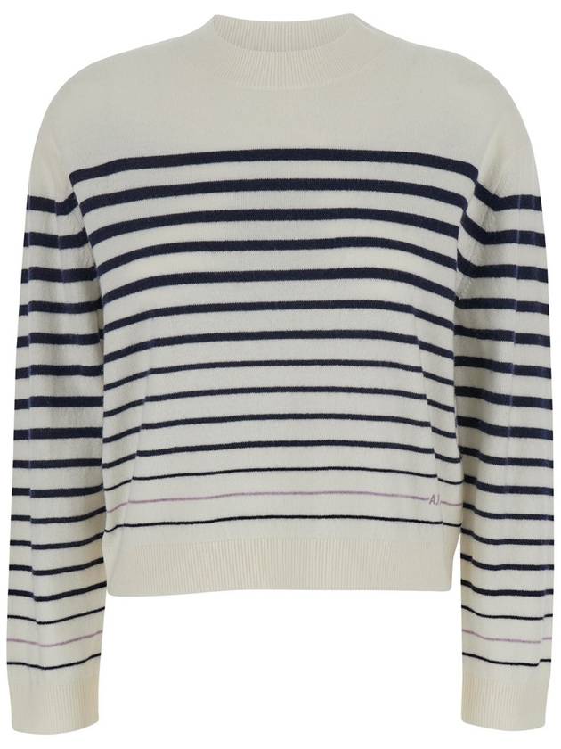 Billie Stripe Wool Knit Top Navy Ecru - A.P.C. - BALAAN 2