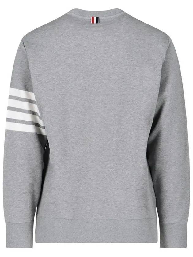 4 Bar Loopback Jersey Sweatshirt Light Grey - THOM BROWNE - BALAAN 4