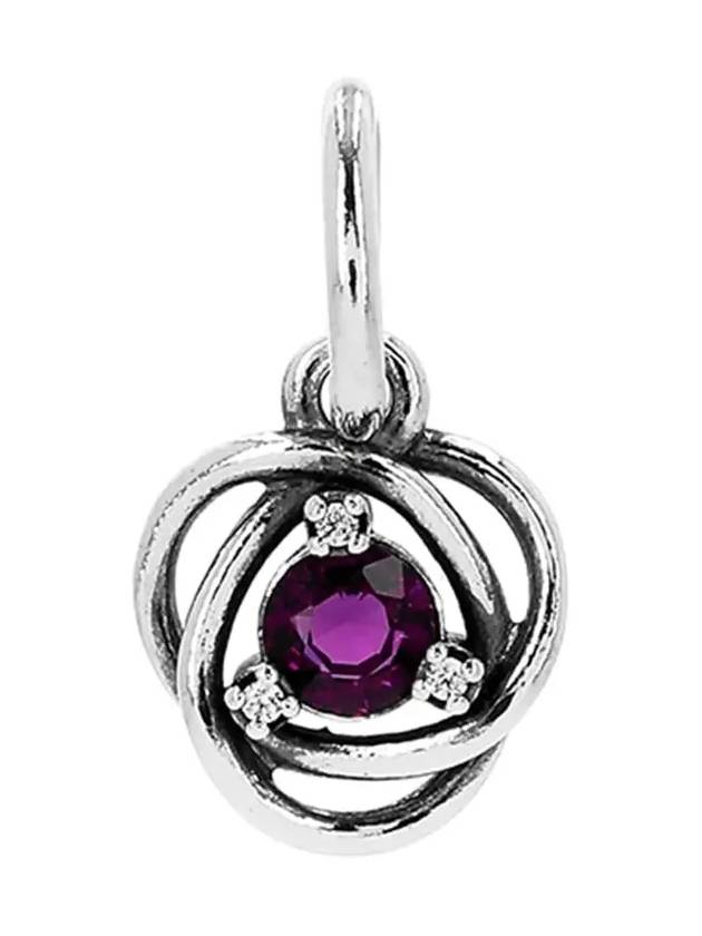 February Eternity Circle Dangle Bracelet Charm Silver Purple - PANDORA - BALAAN 4