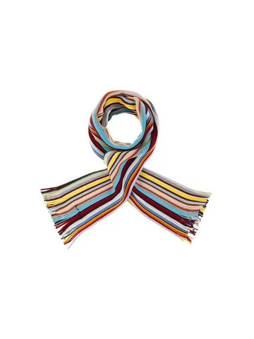 Striped pattern knit scarf multi 271875 - PAUL SMITH - BALAAN 1