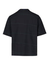 Striped Cotton Short Sleeve T-Shirt Black - BURBERRY - BALAAN 3