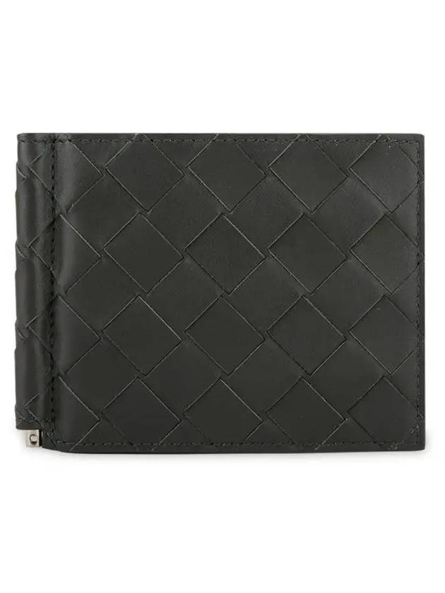 Intrecciato Money Clip Half Wallet Mud Dark Green - BOTTEGA VENETA - BALAAN 4