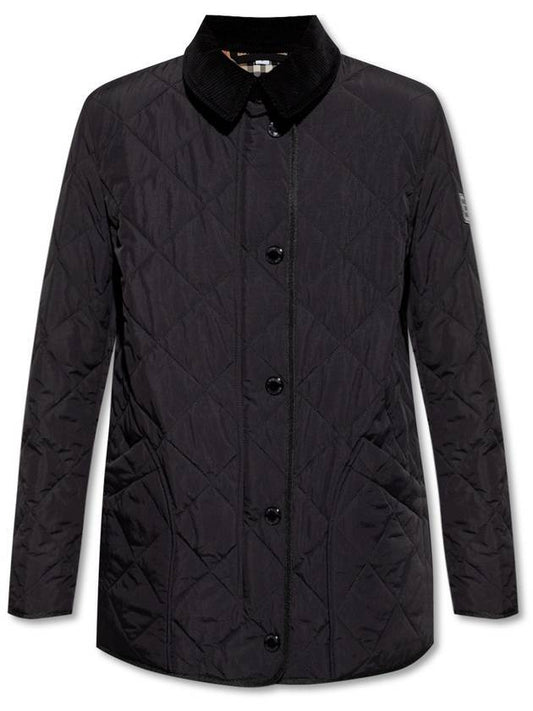 Diamond Quilted Thermoregulated Barn Jacket Black - BURBERRY - BALAAN.