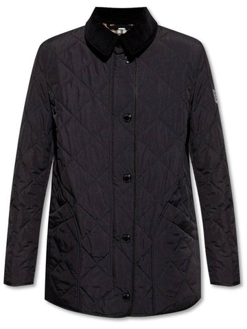 Diamond Quilted Thermoregulated Barn Jacket Black - BURBERRY - BALAAN 1