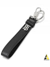 Monogram Motif Leather Key Holder Black - BURBERRY - BALAAN 2