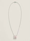 Pop H Pendant Necklace Silver - HERMES - BALAAN 4