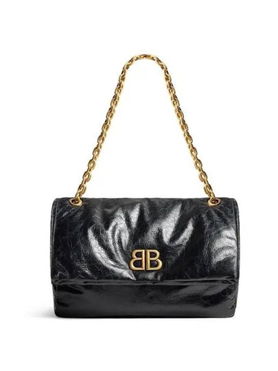 Monaco Chain Strap Shoulder Bag Black - BALENCIAGA - BALAAN 2