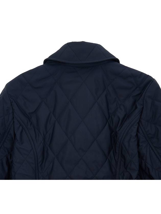 Women's Diamond Quilted Thermoregulated Check Jacket Midnight - BURBERRY - BALAAN 6