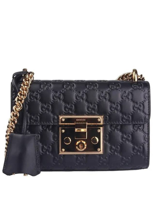 Padlock Signature Shoulder Bag Black - GUCCI - BALAAN 1