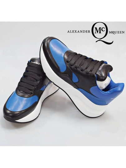 Men's Runner Oversole Low Top Sneakers Blue Black - ALEXANDER MCQUEEN - BALAAN 2