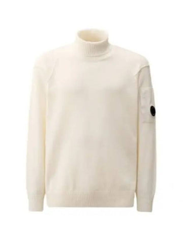 Lambswool GRS Knit Turtleneck White - CP COMPANY - BALAAN 1