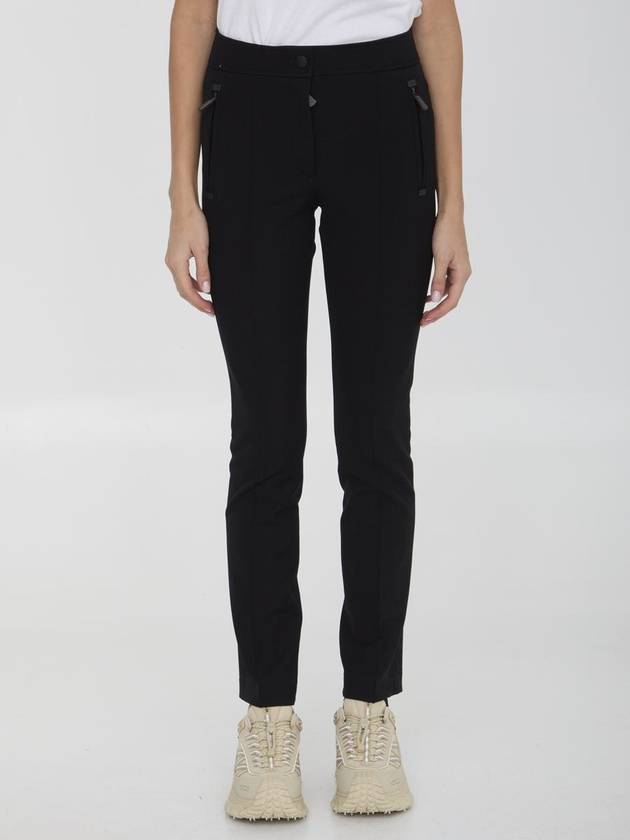 Twill Skinny Pants Black - MONCLER - BALAAN 2