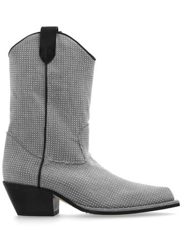 Vic Matie Heeled Ankle Boots, Women's, Grey - VIC MATIE - BALAAN 1