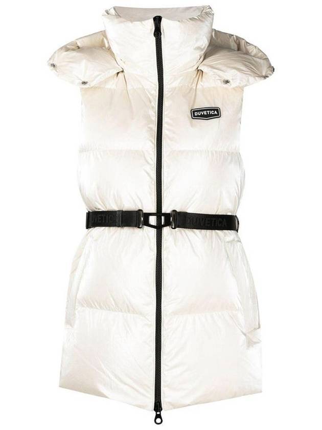 Aloro Belted Down Vest Cream - DUVETICA - BALAAN 1