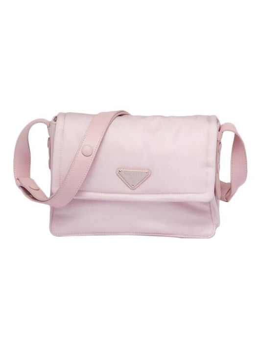 Small Padded Re-Nylon Shoulder Bag Alabaster Pink - PRADA - BALAAN 1